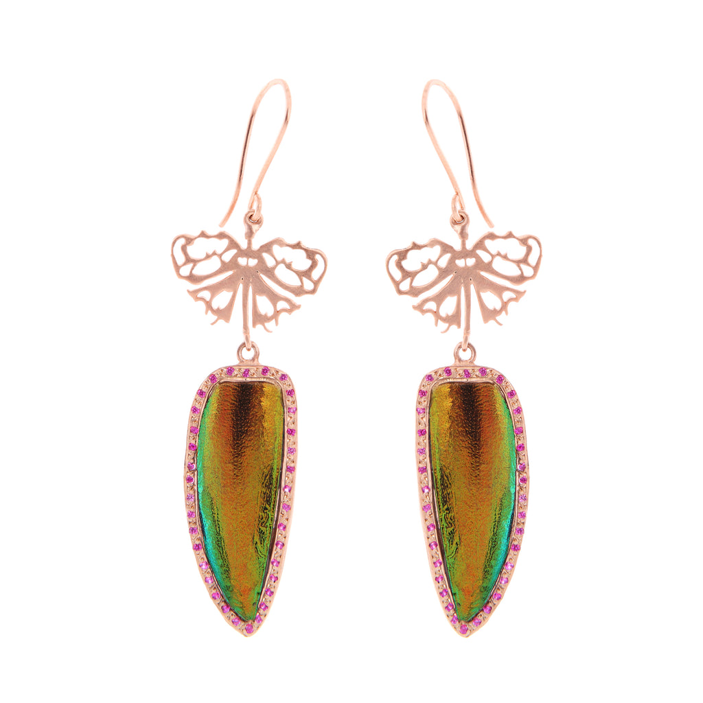 Red Tiger Beetle Earrings