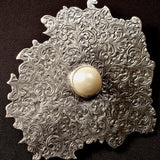 Engraved Flower Brooch