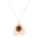 Operculum Reverse Heart Necklace